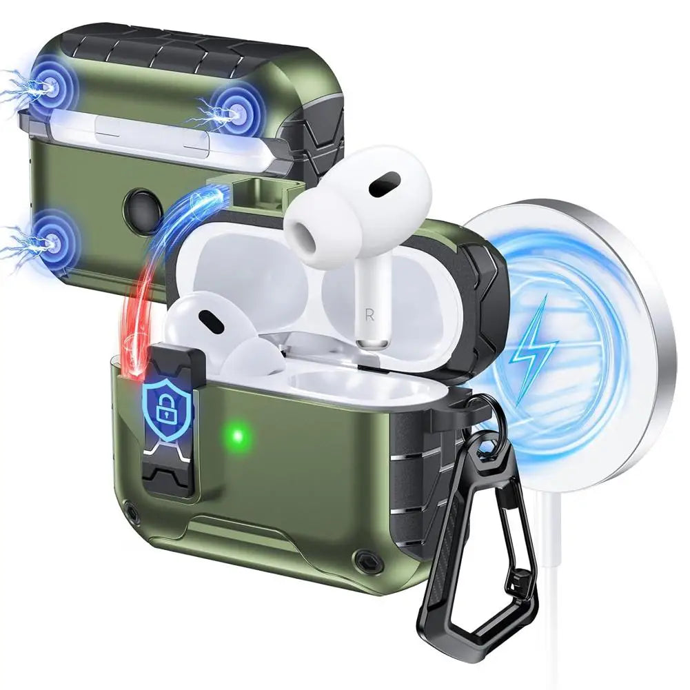 AirPods Pro 3 Case – Phone Stand, Magnetic Lock & Keychain