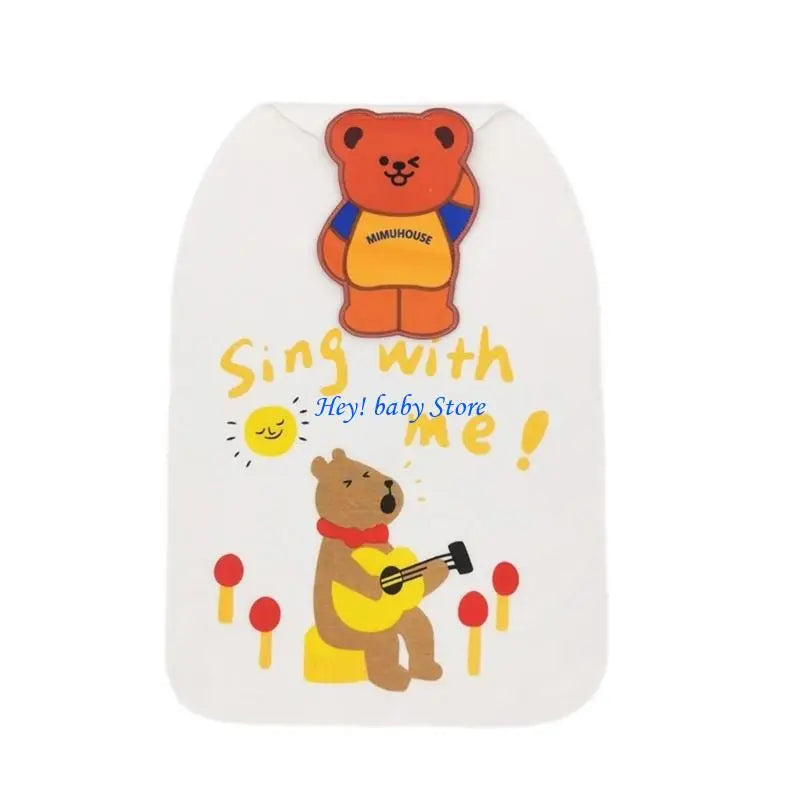 Baby Kids Sweat Absorption Towel | Cartoon Cotton Back Pad