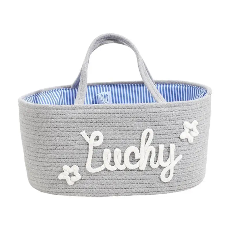 Cotton Rope Storage Bin | Baby Nursery Organizer Basket