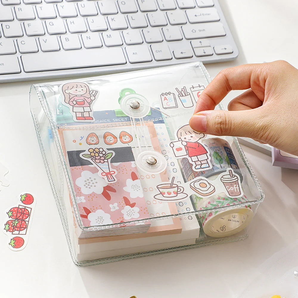 Clear Cosmetic Bag Waterproof PVC Pencil Pouch Toiletry Carry