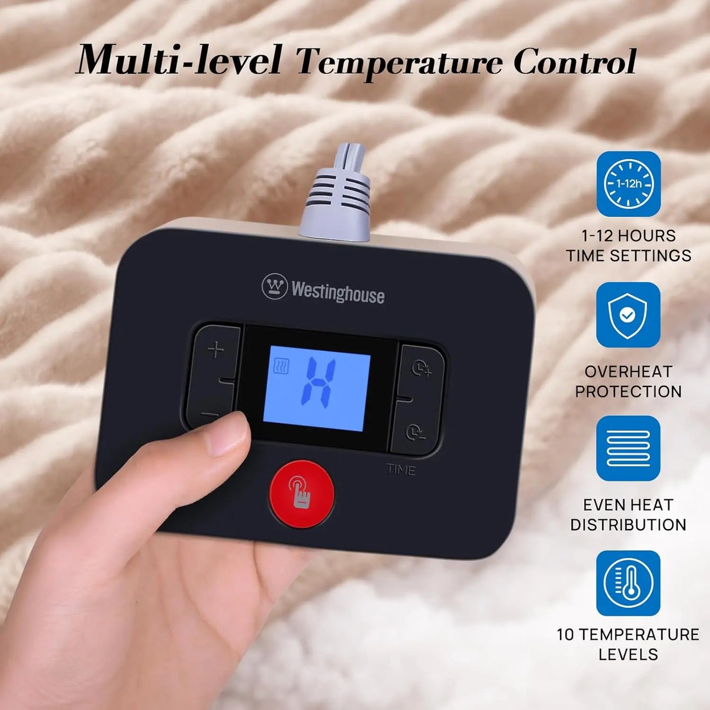Queen Electric Blanket – Reversible Flannel & Sherpa Peaceful Pleasures Health and Wellness