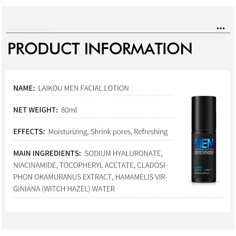 LAIKOU Men's Face Moisturizer – Hydrating & Oil Control Lotion