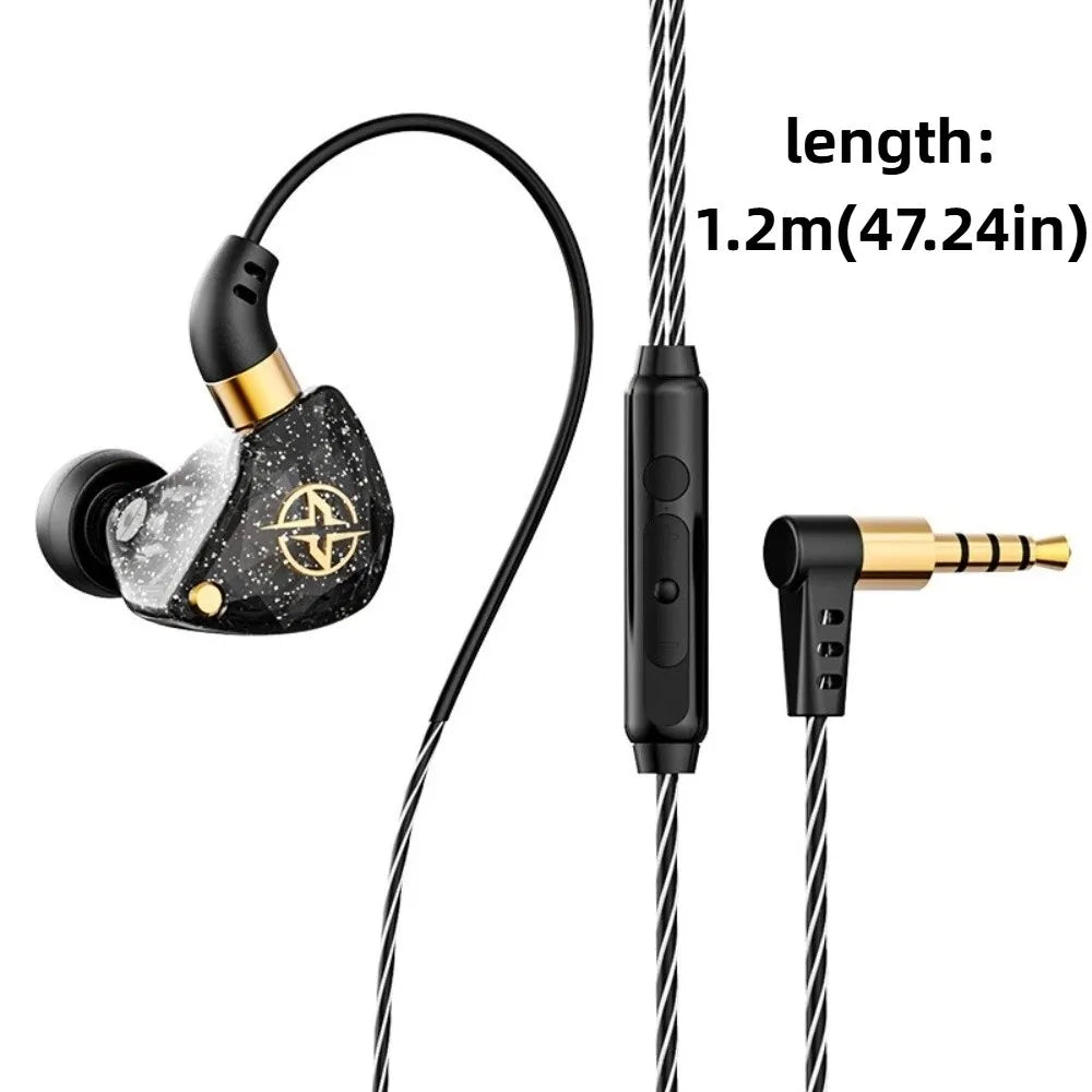 3.5mm Wired Earphone in-Ear with Mic Wired Headset Elbow Deep Bass Earpiece Headset Mobile Phone/Tablet/Computer Peaceful Pleasures Health and Wellness