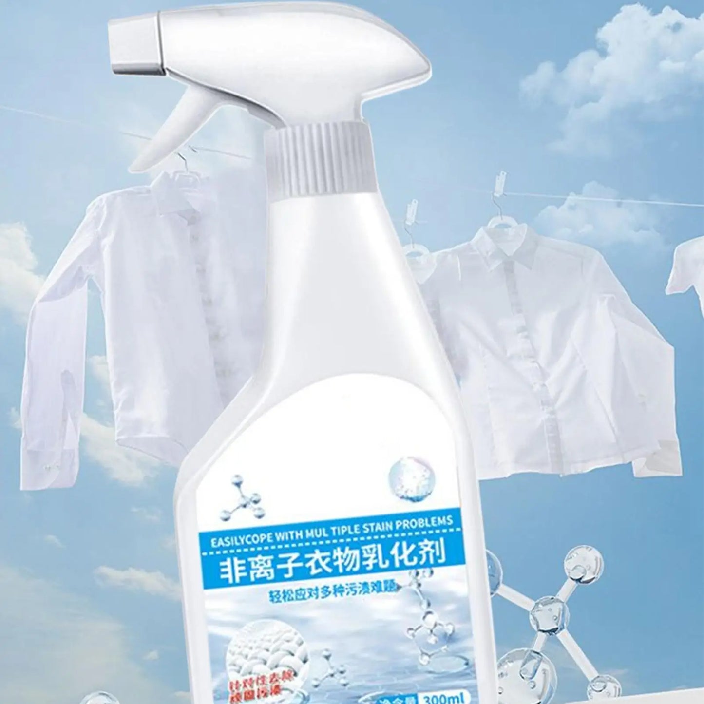 300ml Laundry Stain Remover Spray, Powerful Spot Cleaner for Fat Oil Blood Coffee Grease, Housekeeping Cleaning Supplies Peaceful Pleasures Health and Wellness