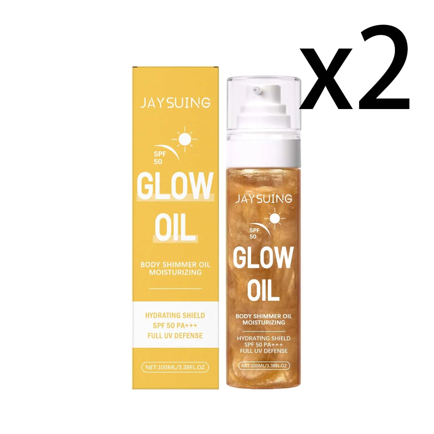 Coconut Shining Sunscreen Oil Reduce Sunburn Long Lasting Protection Skin Inhibit Melanin Production Waterproof UV Resistant Oil Peaceful Pleasures Health and Wellness 2x100ml 100ml