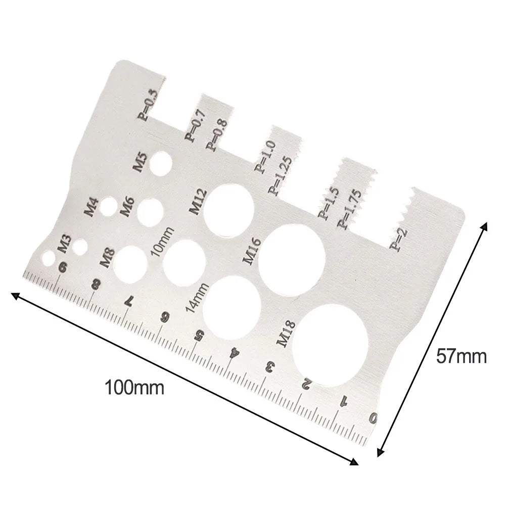 Screw Thread Pitch Gauge Ruler Measuring Tool Bolt Nut Metric