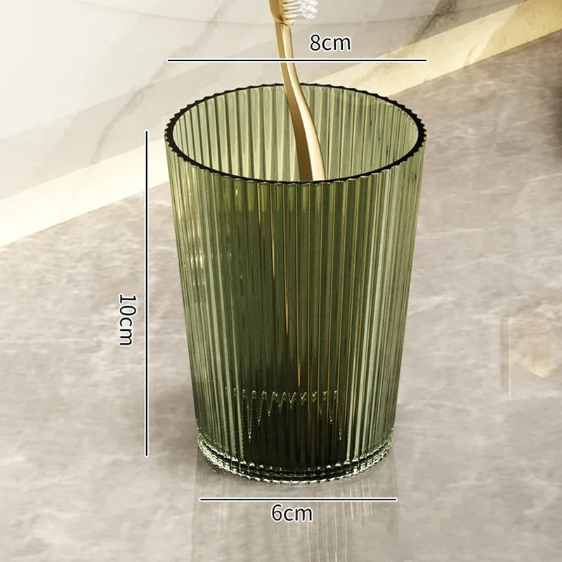 Acrylic Mouthwash Cup Toothbrush Bathroom Cup Light Luxury Style Bathroom Storage Accessories Toothbrush Holder Peaceful Pleasures Health and Wellness Green cup