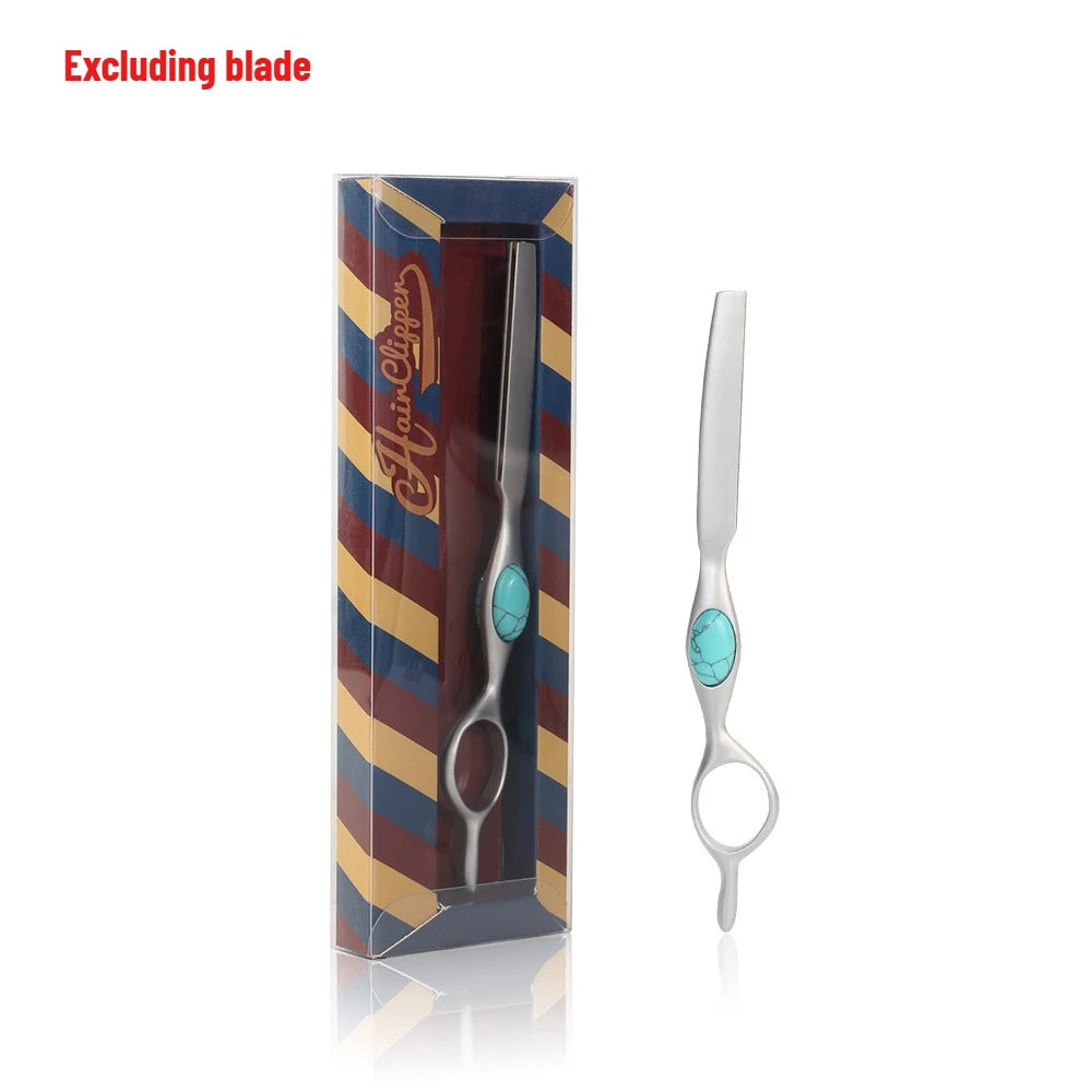 Professional Sharp Barber Razor Blade Purple Dragon Hair Razors Cut Hair Cutting Thinning Knife Salon Tools Peaceful Pleasures Health and Wellness green-Excluding blad