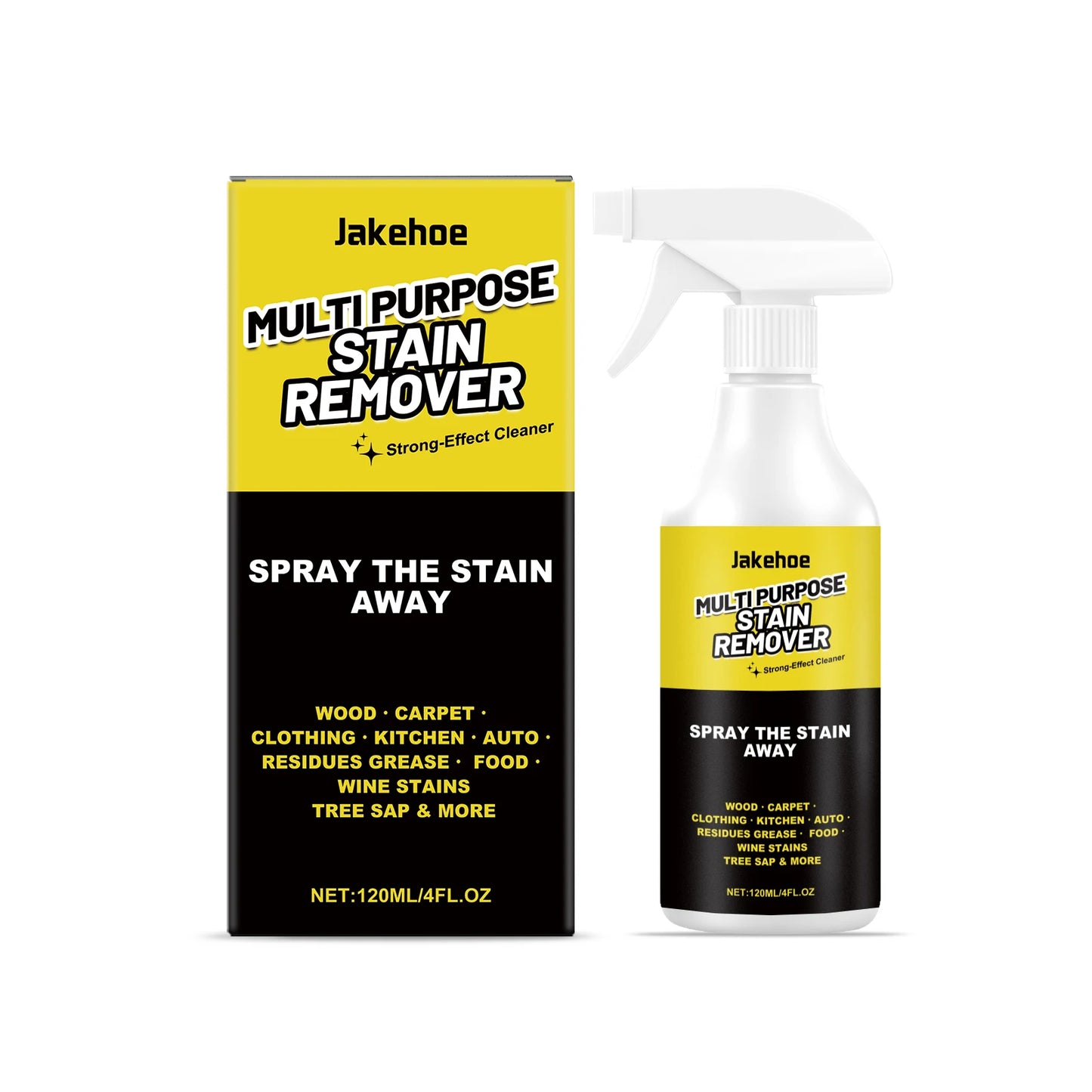 JAKEHOE 120ml Multipurpose Stain Remover Spray | Degreaser