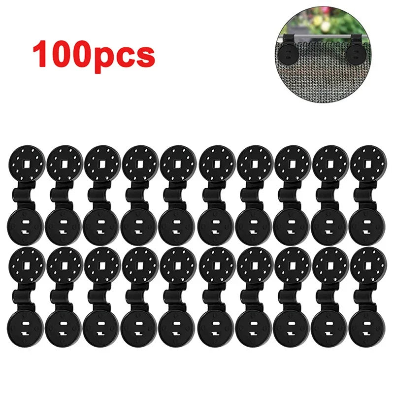 100pcs Plastic Shade Cloth Clips | Greenhouse Net Fixing Clips