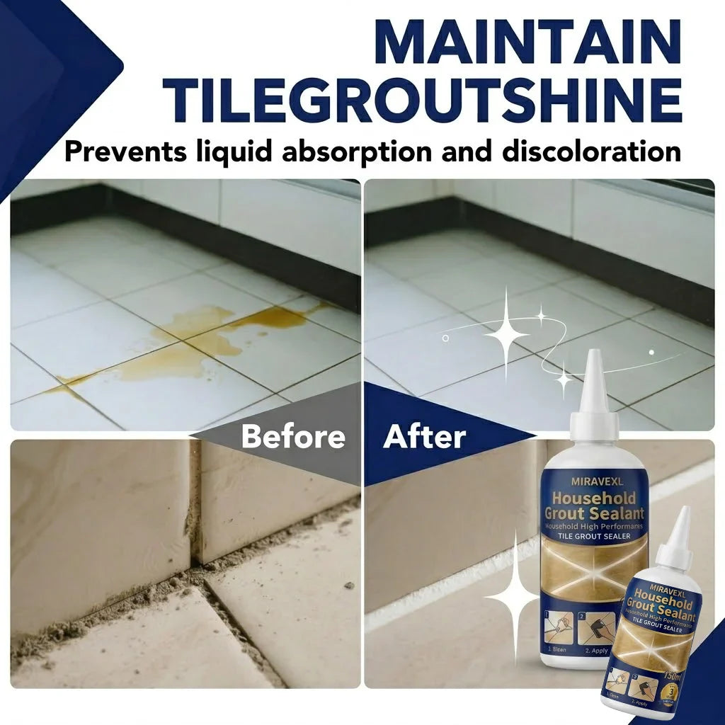 MIRAVEXL Tile Grout Sealer – Waterproof Anti-Mold Sealant