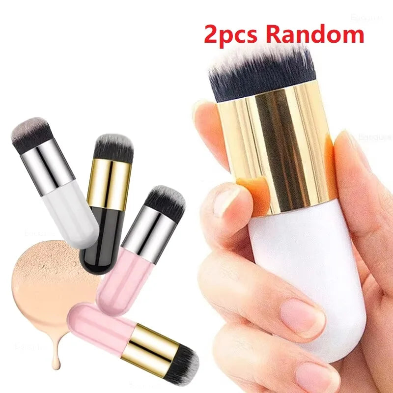 Brush Large Small Fat Pier Foundation Make-Up Brush Bb Cream Mushroom Brush No Powder No Mark Foundation Make-Up Brush Peaceful Pleasures Health and Wellness 2pcs Random