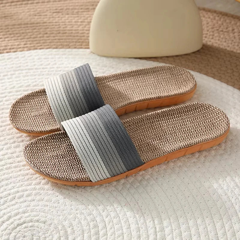 Men's Striped Beach Sandals | Breathable EVA Slides & Flip-Flops