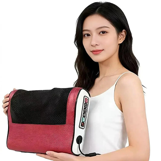 Home Cervical Massage Pillow Kneading Massager for Neck Shoulder Waist Back Relieve Muscle Fatigue Portable Body Relax Tool Peaceful Pleasures Health and Wellness