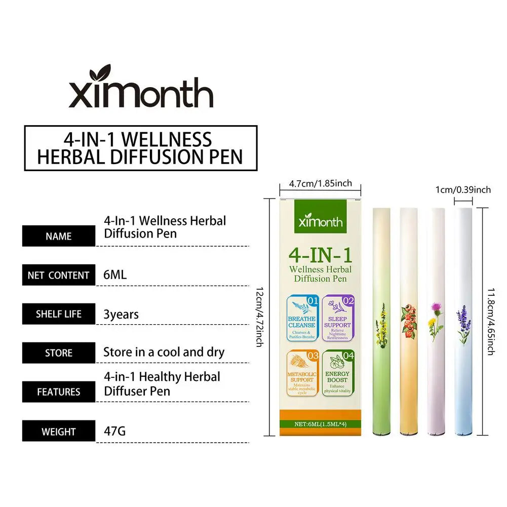 4-in-1 Herbal Aromatherapy Nasal Inhaler Stick | Energy & Sleep