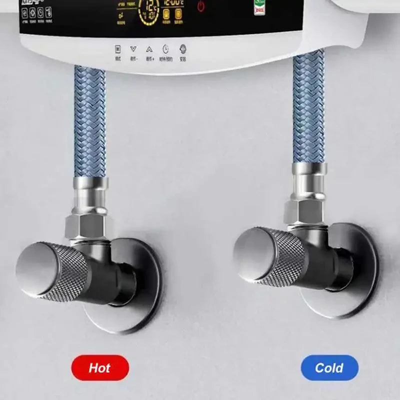 G1/2 Brass Triangle Stop Valve | Toilet, Faucet & Heater Shut-Off