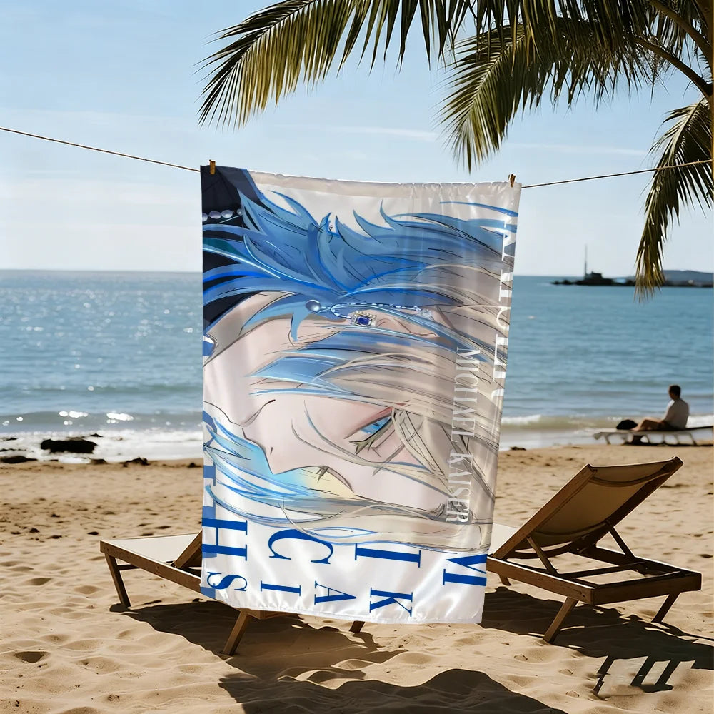 Blue Lock Anime Beach Towel | Quick Dry Soft Towel – 11 Sizes