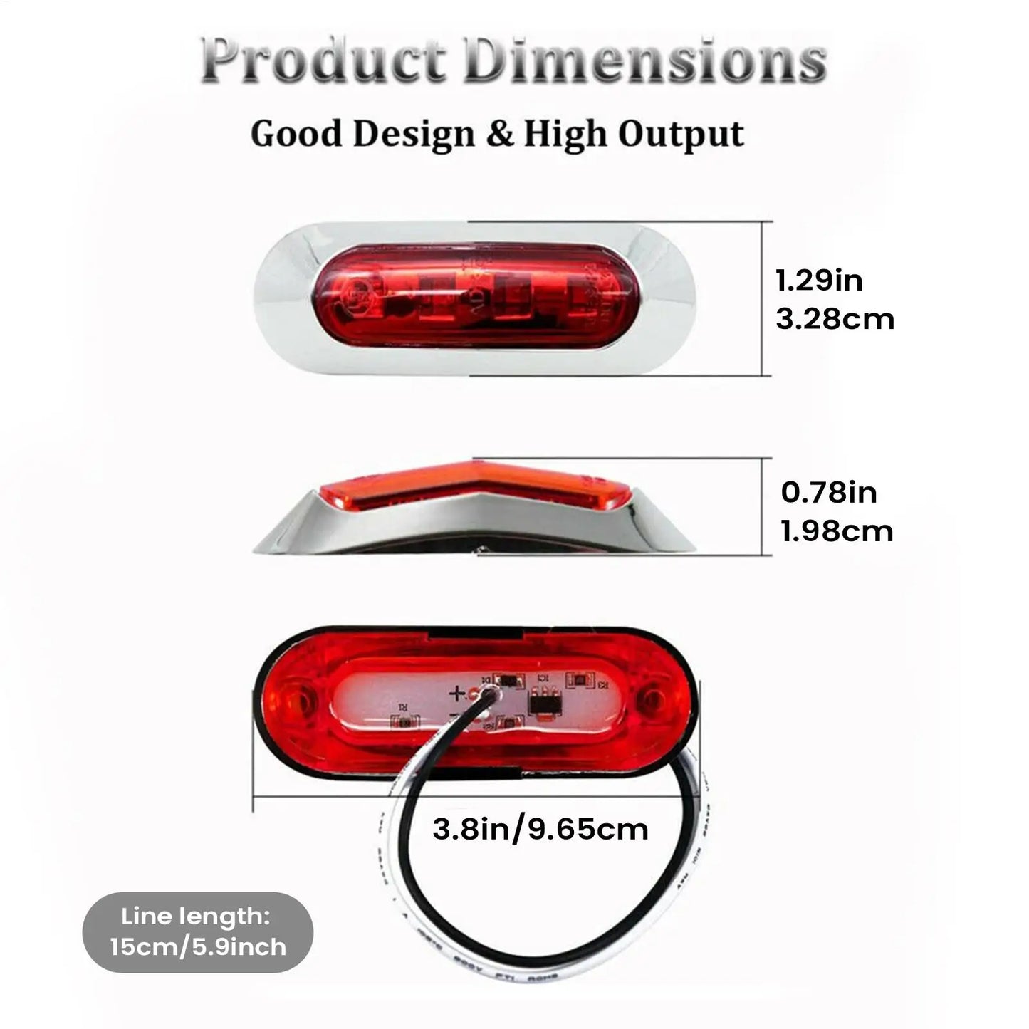 2pcs Marine LED Navigation Lights Safety Lamp IP67 Waterproof 12-24V Red and Green Boat Lights for Sea Fishing Sailing Yachting Peaceful Pleasures Health and Wellness