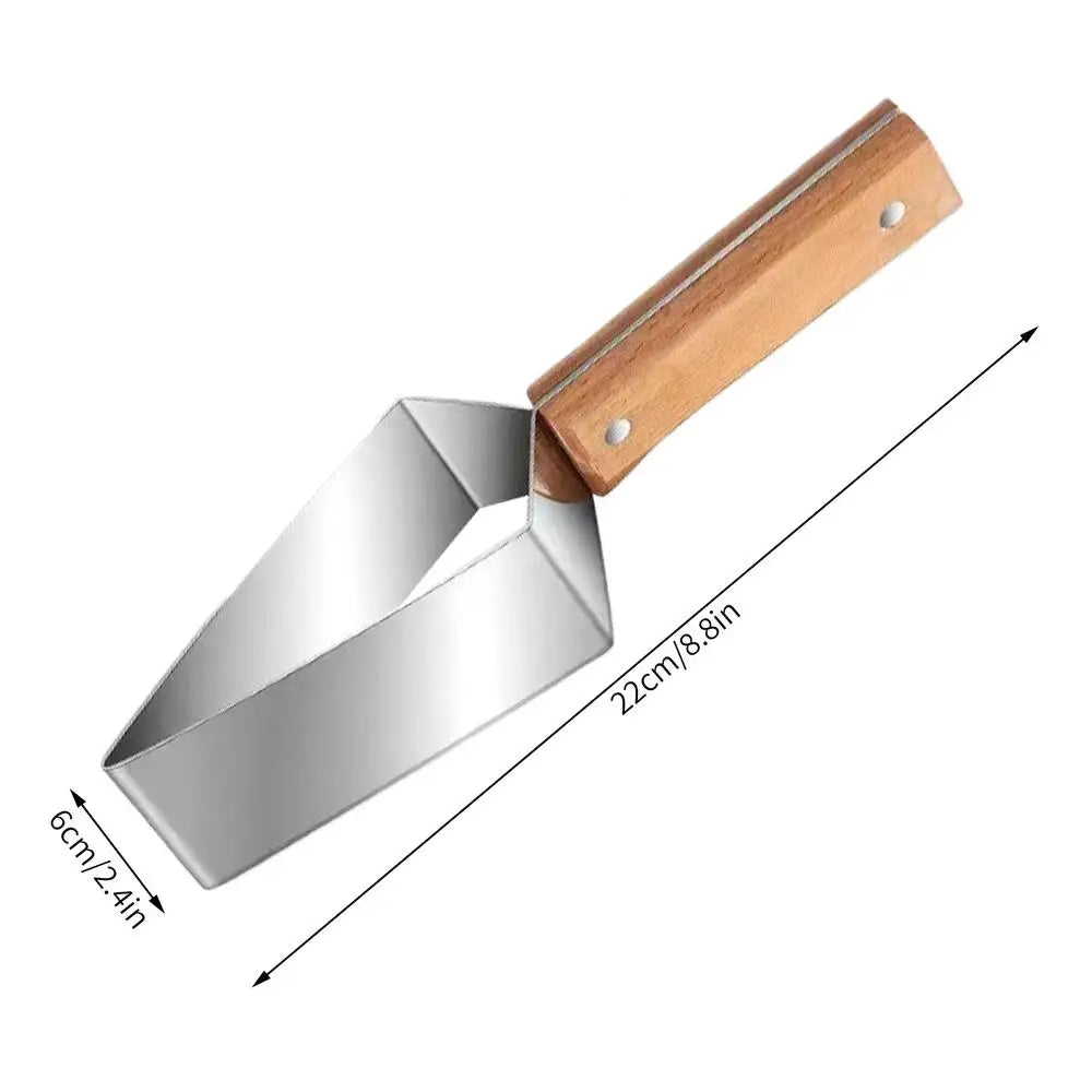 Triangle Watermelon Slicer – Stainless Steel & Wooden Handle