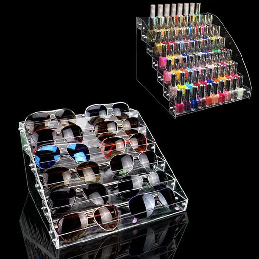 5-Tier Clear Acrylic Makeup & Cosmetic Organizer Box Acrylic Makeup Organizer Peaceful Pleasures Health and Wellness