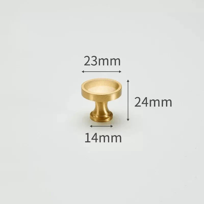 Solid Brass Cabinet Knobs | Modern Gold Furniture Pulls