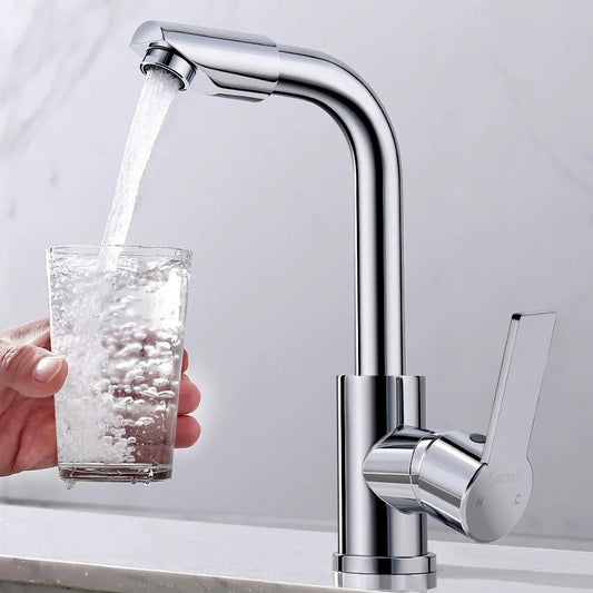 Rotatable Single Handle Hot & Cold Basin Faucet | Kitchen & Bath Basin Mixer Faucet Oasis Select