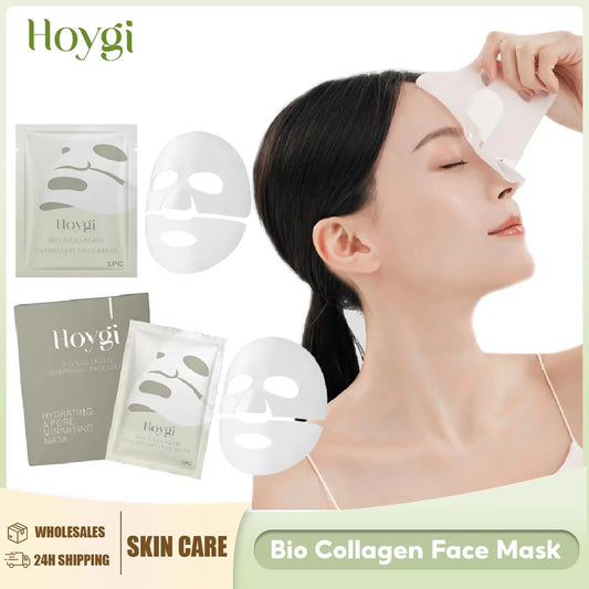 Bio Collagen Face Mask Lifting Firming Anti-aging Shrink Pore Brightening Korean Skin Care Moisturizing Refreshing Sheet Mask Peaceful Pleasures Health and Wellness