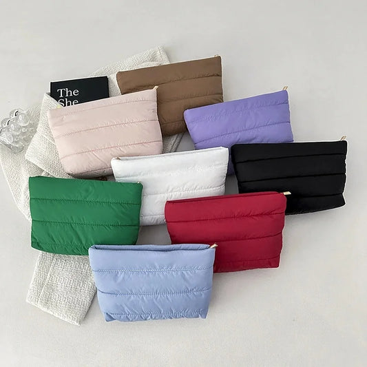 Quilted Cosmetic Bag – Large Travel Makeup Organizer with Zipper Travel Cosmetic Bag Peaceful Pleasures Health and Wellness