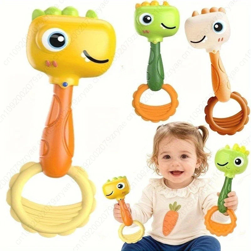 Baby Dinosaur Sensory Rattle – Non-Toxic Crinkle Sound Toy