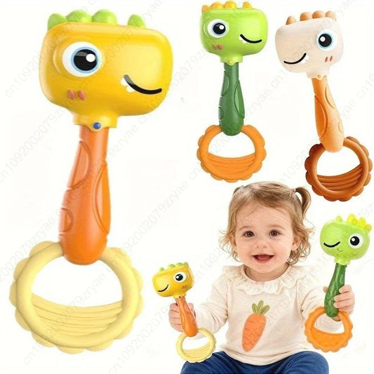 Baby Dinosaur Sensory Rattle – Non-Toxic Crinkle Sound Toy Baby Sensory Rattle Oasis Select