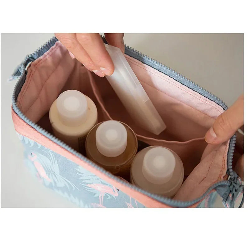 Flamingo Makeup Bag | Waterproof Travel Cosmetic Organizer