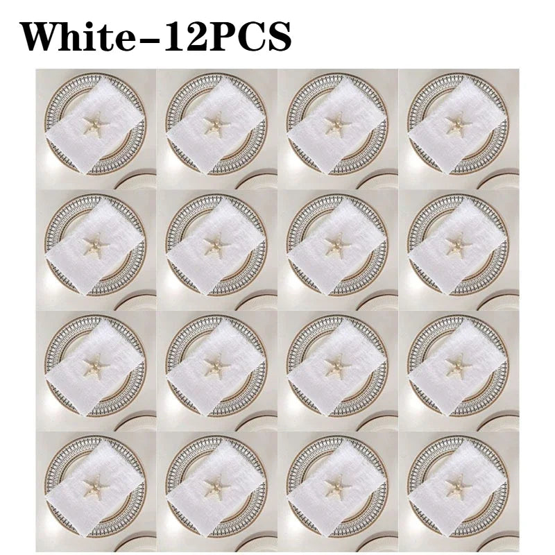 Cotton Fringed Napkins for Weddings, Dinners & Events | 32×32cm