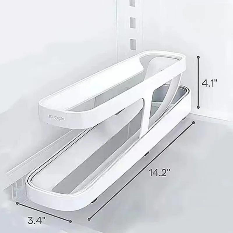 Automatic Rolling Egg Holder Rack Fridge Storage Box Egg Container Kitchen Refrigerator Egg Dispenser Fridge Organizer Peaceful Pleasures Health and Wellness
