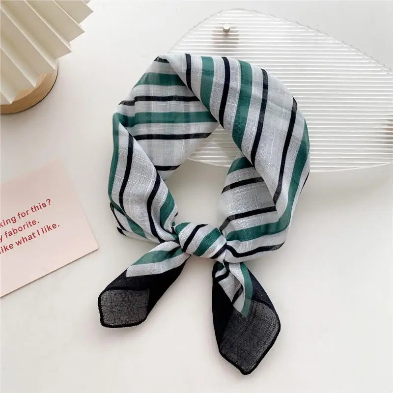 58cm Square Scarf – Handkerchief Print Neck, Hair & Bag Wrap