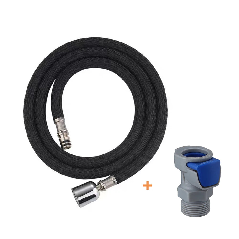 1 5m Kitchen Faucet Hose 360 Rotation Pull Out Nylon Braided Shower