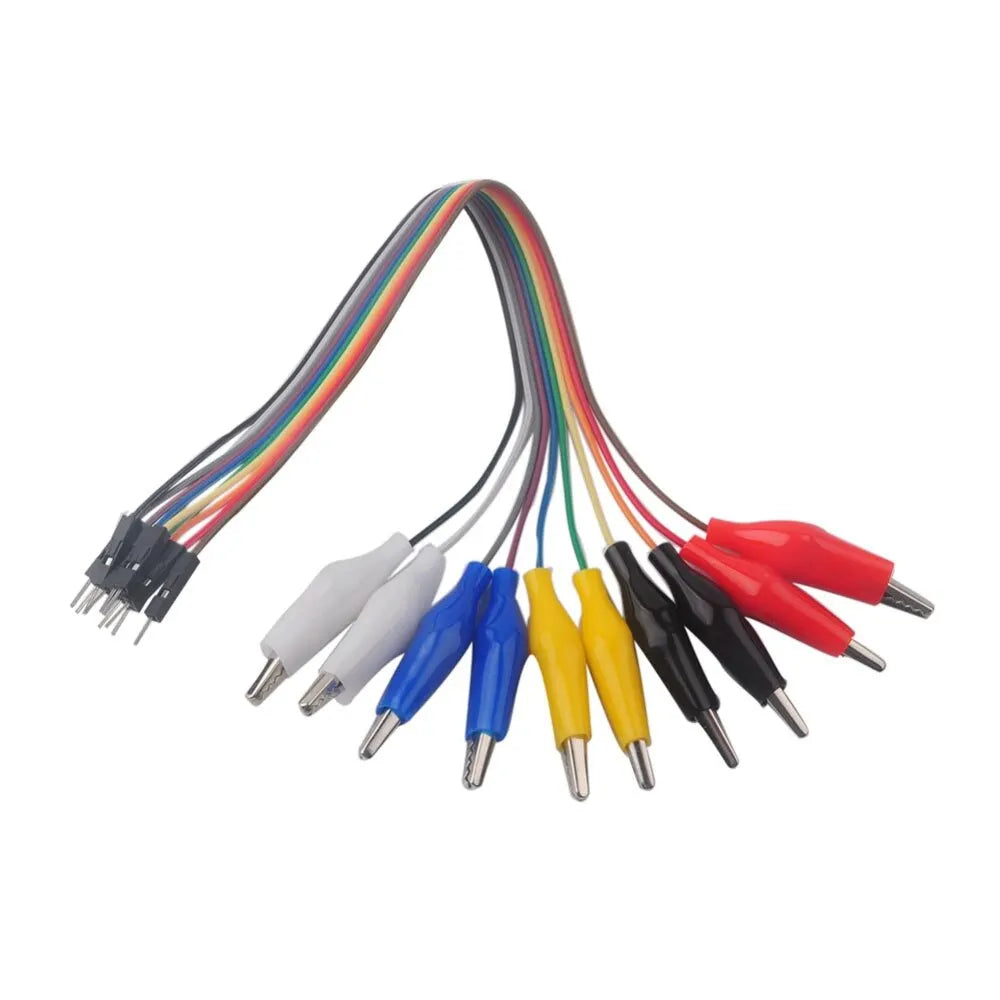 20cm 30cm 10pin Double End Alligator Clips Jump Wire Male Female Crocodile Clip Test Lead Jumper Wire Line Cable Peaceful Pleasures Health and Wellness