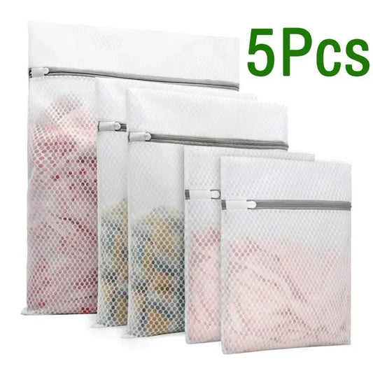 5Pcs Mesh Laundry Bags Durable Honeycomb Mesh Laundry Organizer Bags Reusable Washing Machines Bag Peaceful Pleasures Health and Wellness