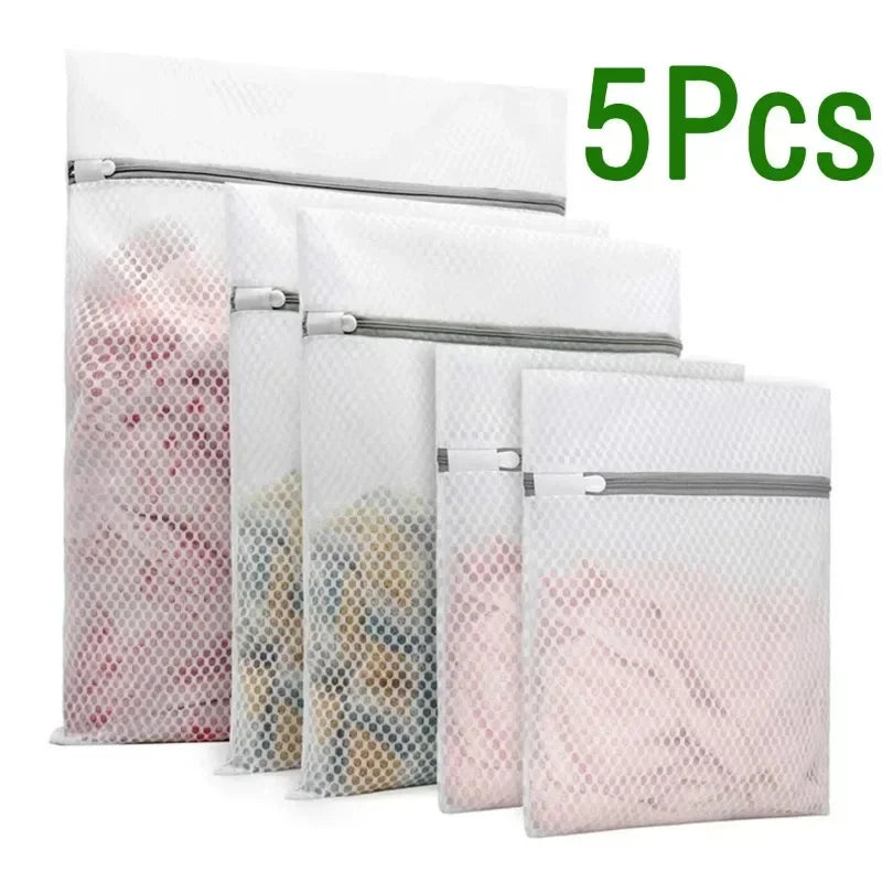 5-Pack Mesh Laundry Bags | Honeycomb Polyester Wash Bags