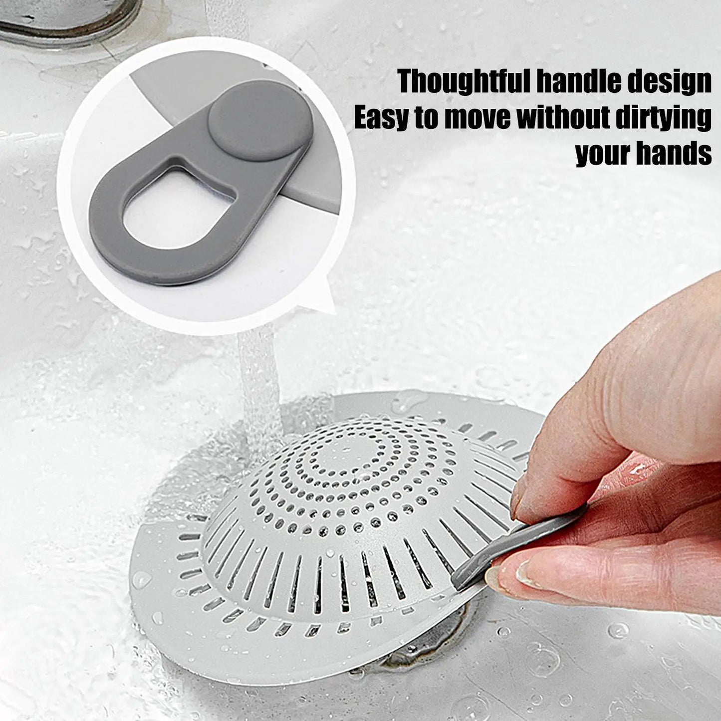 Silicone Drain Strainer & Hair Catcher – Shower & Kitchen