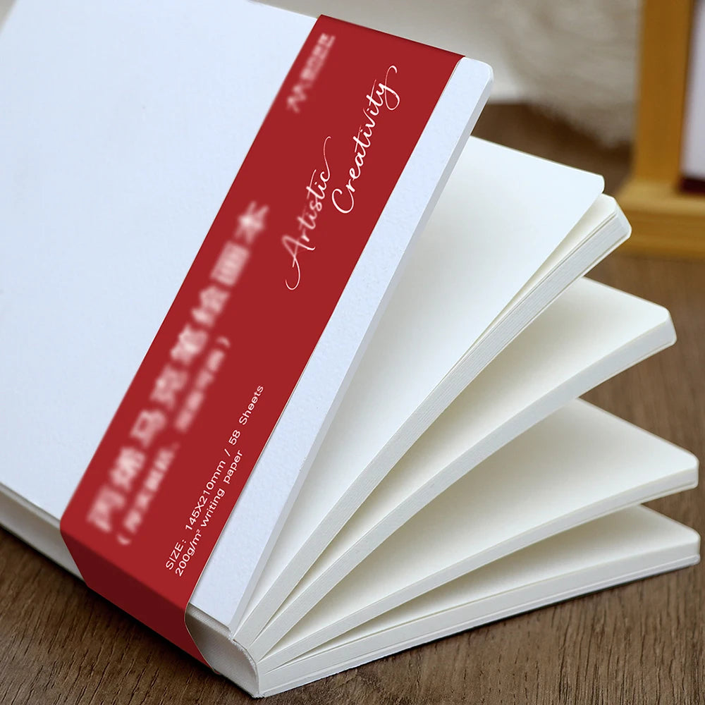 58 Sheets Thickened Drawing Book Watercolor Blank Portable Acrylic
