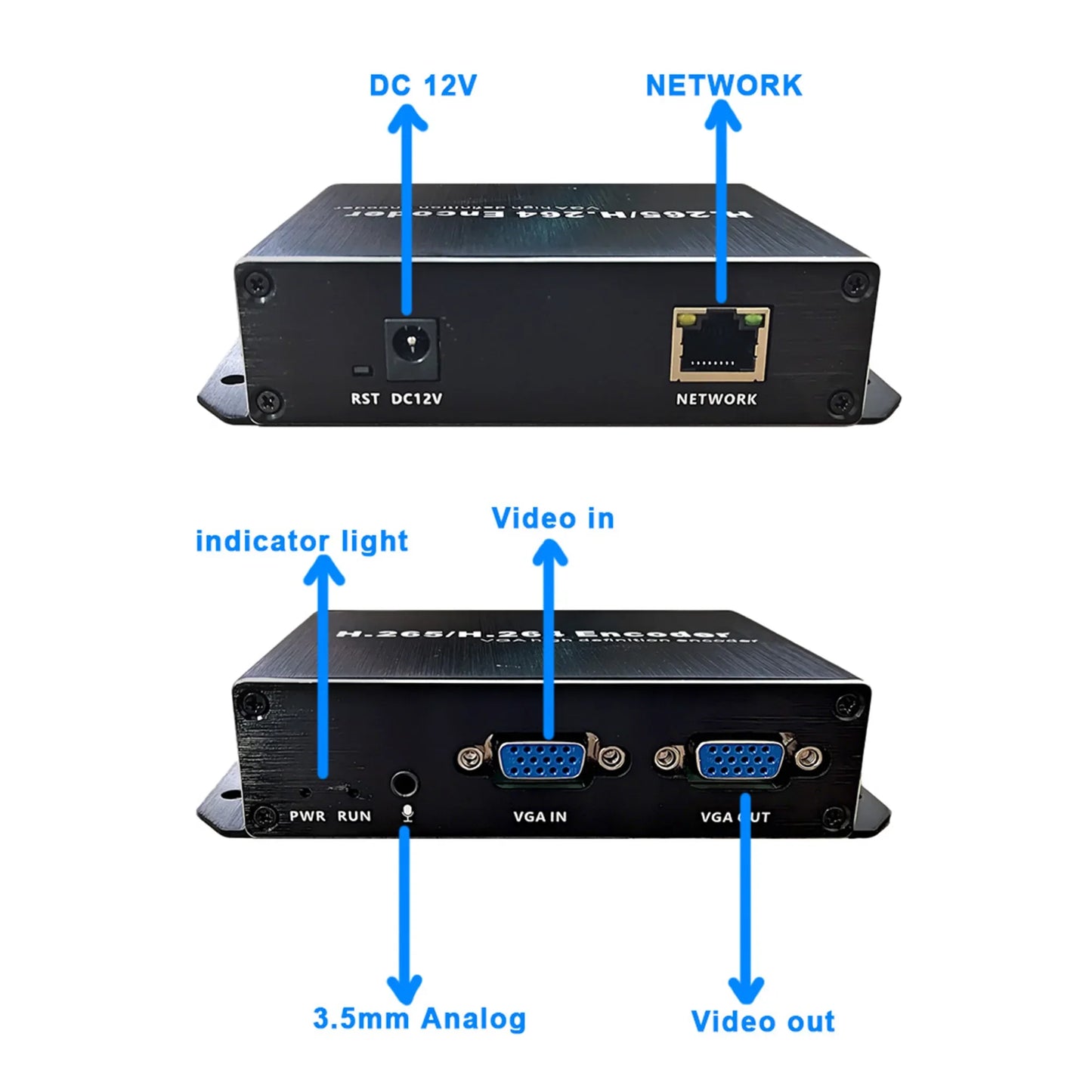 H.265/H.264 VGA to IP Encoder – Multi-Platform Live Streaming