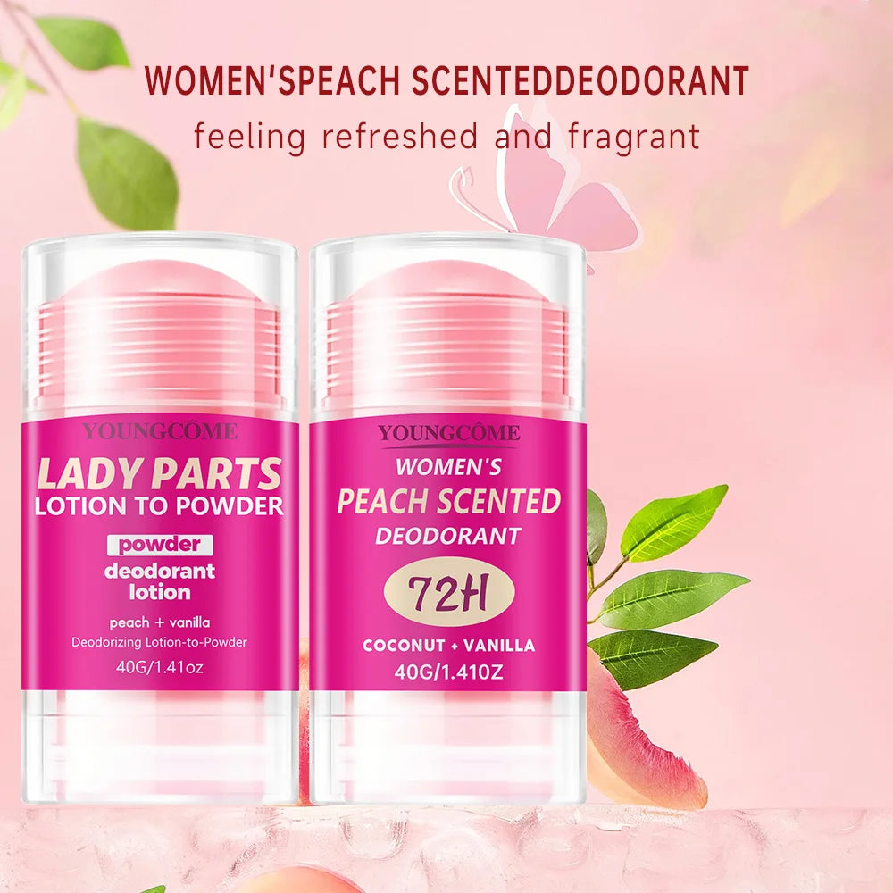 Body Odor Remover Antiperspirant Stick Peach Deodorant Underarm Removal For Women Man Honey Peach Stick Deodorant Stick 40g Peaceful Pleasures Health and Wellness