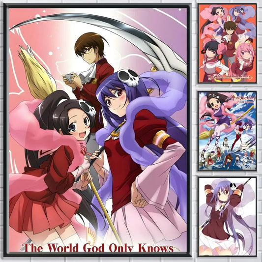 Anime T-The World God Only Knows Poster HD Self Adhesive Waterproof Wall Art Ideal for Home Office Dorm Bedroom Great Gift Peaceful Pleasures Health and Wellness