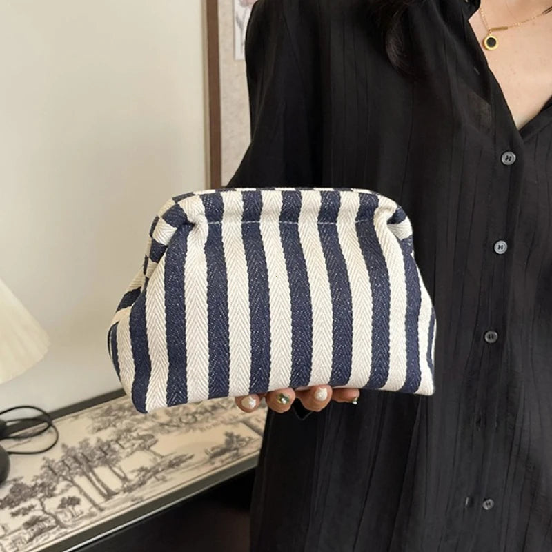 Women's Woven Crochet Beach Clutch Purse | Colorblock Hobo Bag