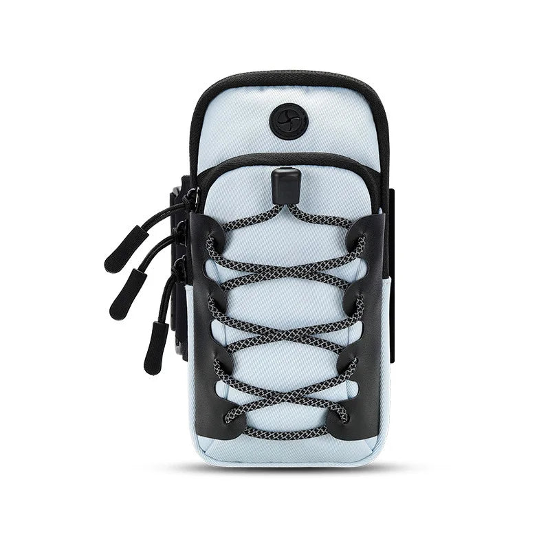 cell phone strap armband for cell phone running arm holder Running racing accessories Sport bag women Mobile phone wrist stand Peaceful Pleasures Health and Wellness Light blue(7inch)