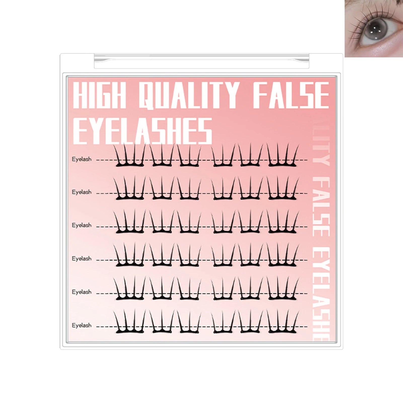 Korean Women's Group Wispy False Eyelashes Cute Cat Paw Eyelash Extension Natural Make Up Large Capacity Idol Manga Lash Cluster Peaceful Pleasures Health and Wellness style 1