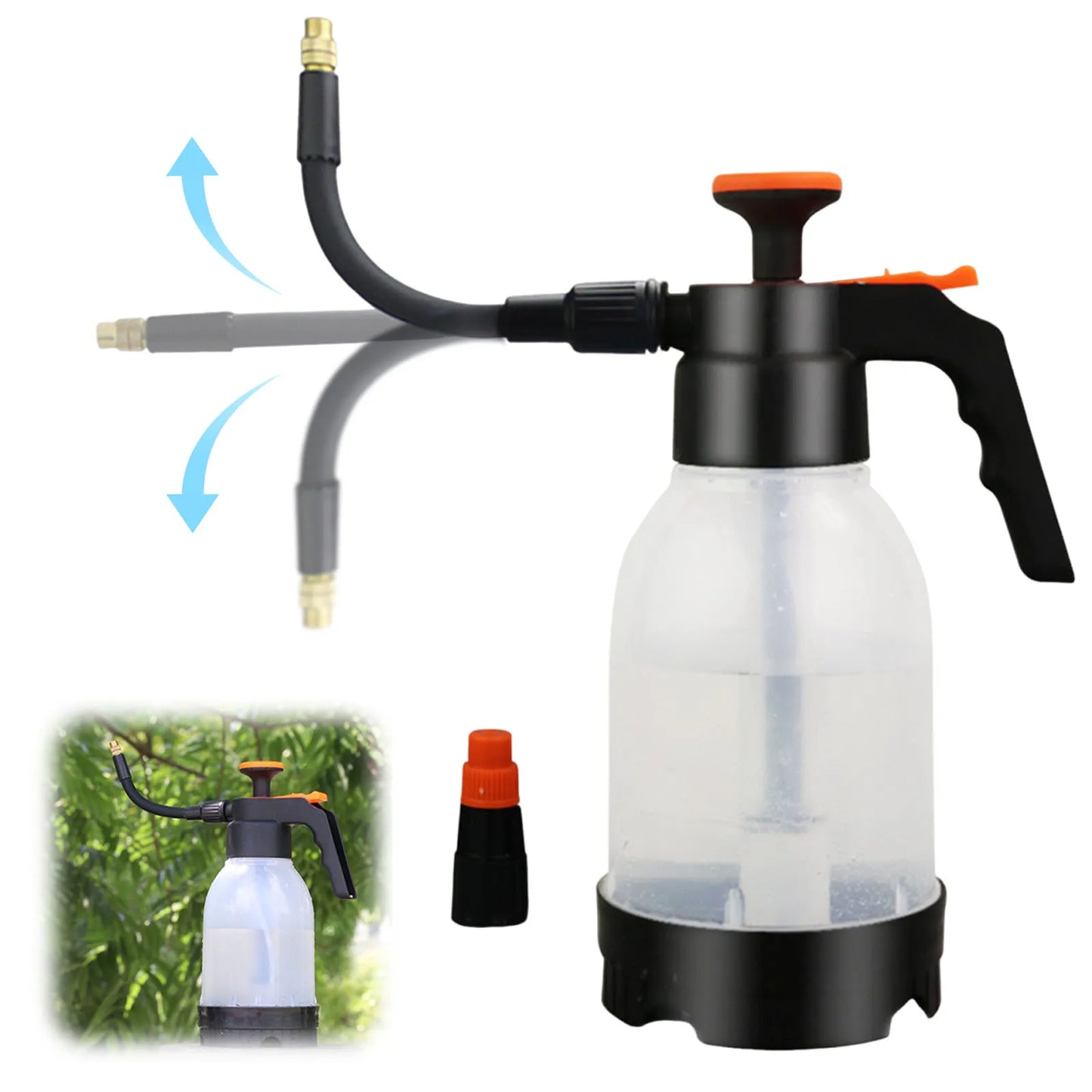 1.2L Garden Flower Spraying Hand-held Car Wash Can Plants Watering For Car Home Gardening Air Pressure Sprayer Cleaning Tools Peaceful Pleasures Health and Wellness