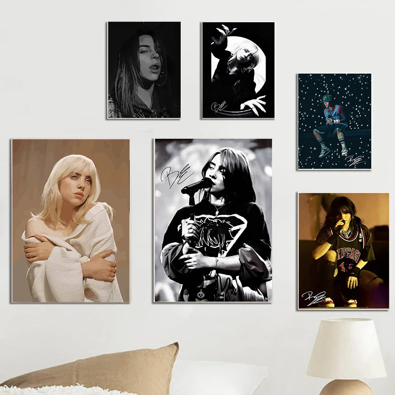 Hot High Burning Singer B-Billies Series Poster Print Canvas Art Picture Home For Living Room Wall Decor Gift Frameless Painting Peaceful Pleasures Health and Wellness