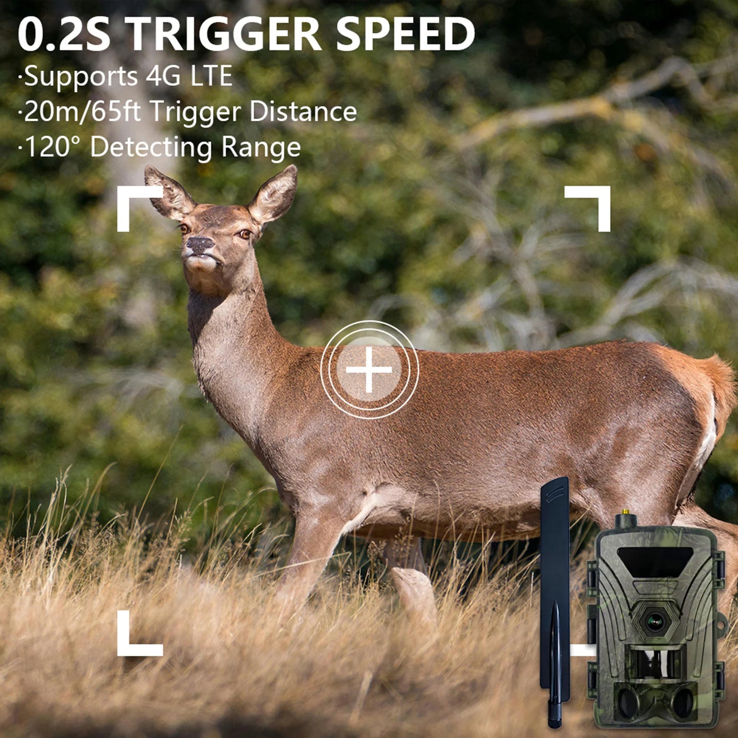 Fast Trigger Wildlife Camera Infrared Night Vision Trail 4K Hunting
