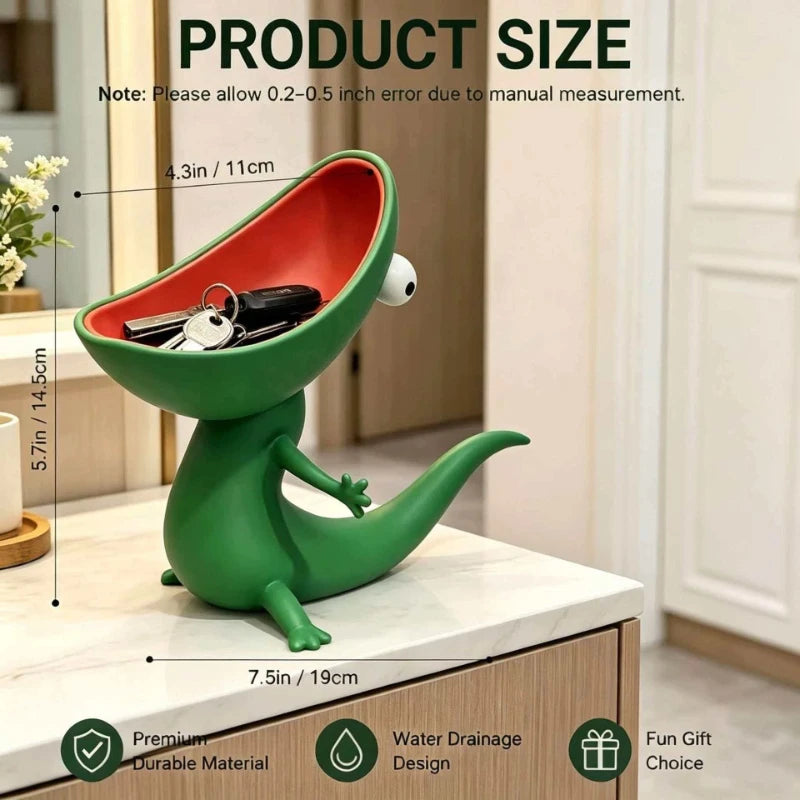 Reptile Snake Lizard Resin Soap Box, Key Holder & Desk Décor